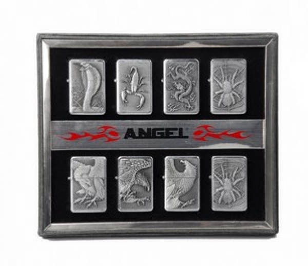 Benzinfeuerzeuge 8er Display Spinnen Skorpion 5,5cm Sturmfeuerzeug Feuerzeug